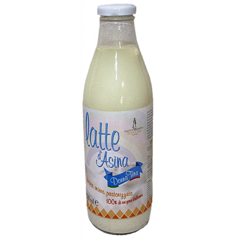 Fresh Donkey Milk 750ml from organic breeding Fattoria Donna Tina